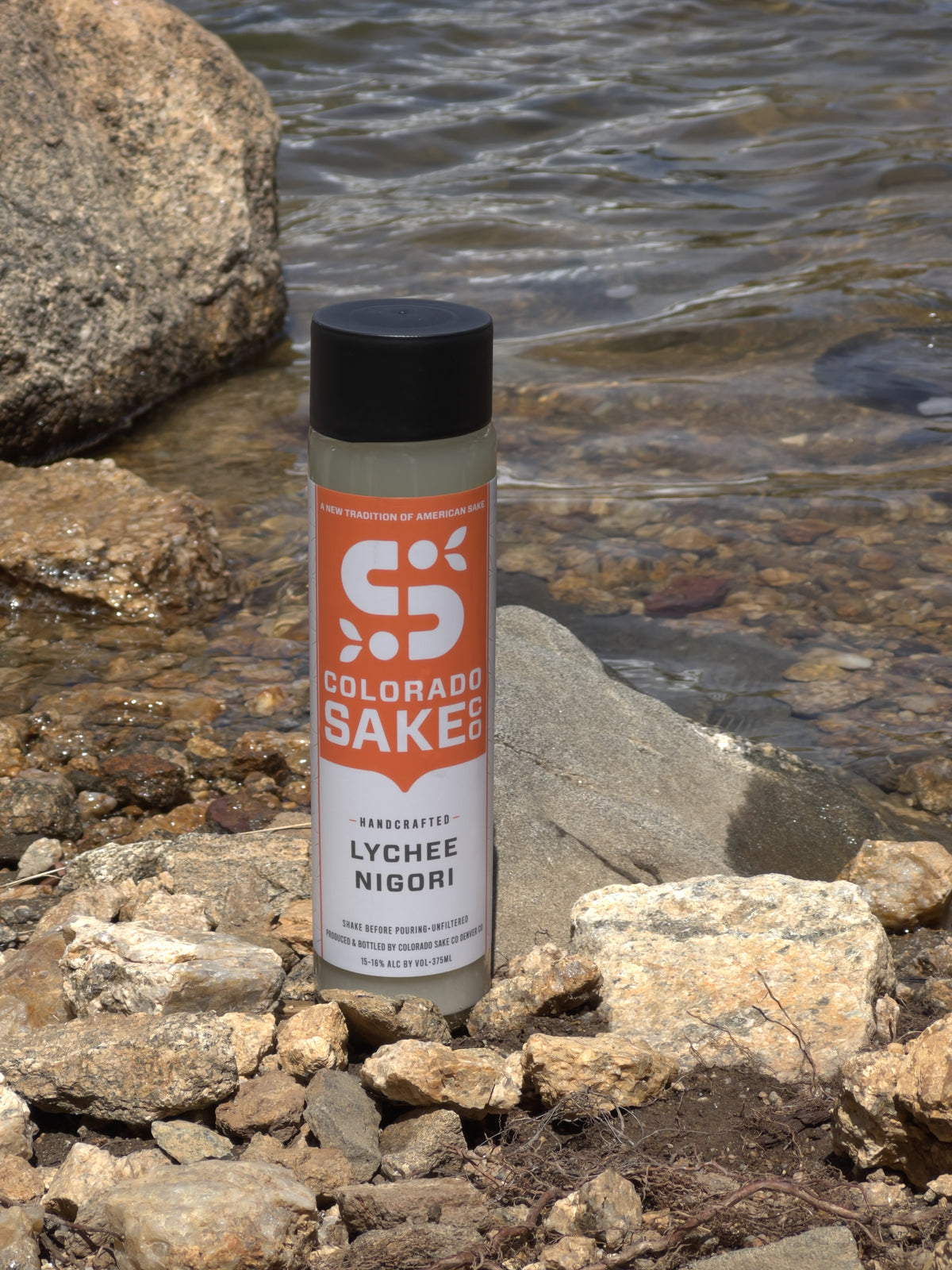 Colorado Sake Co. Lychee Nigori unfiltered sake, 375ml bottle