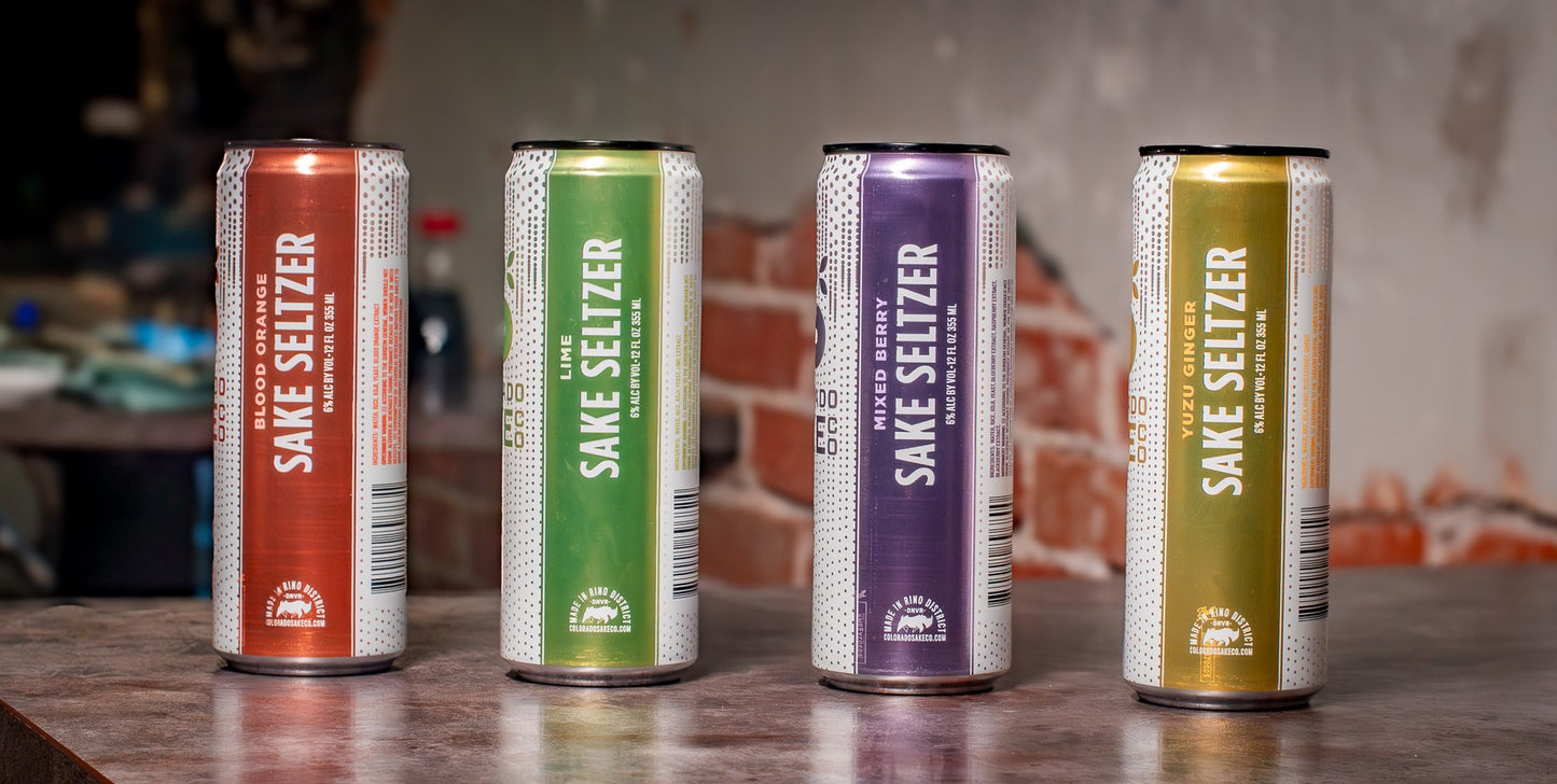 Colorado Sake Co. full product lineup, brewed in Denver