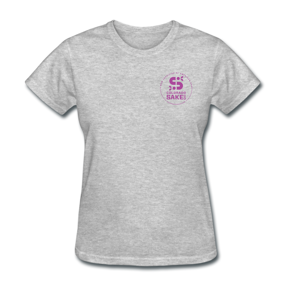 Women's T - Stamped Logo - heather gray