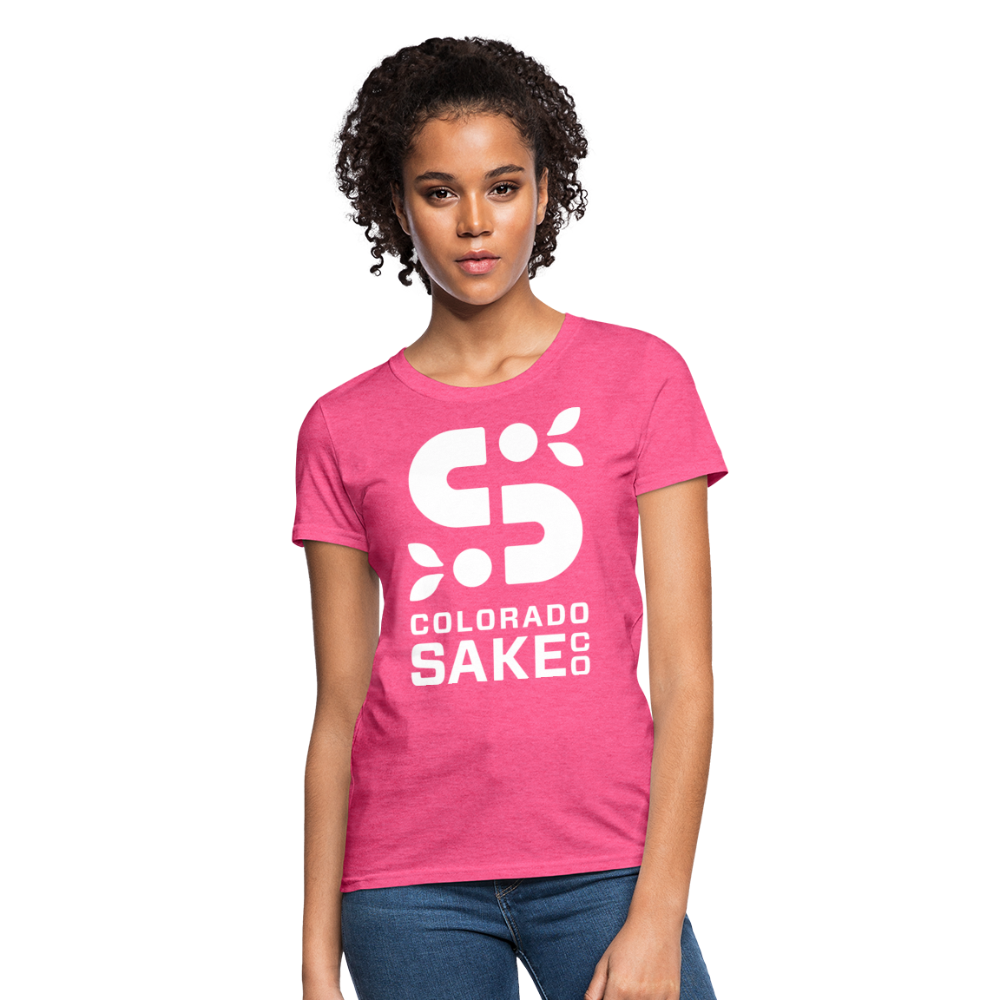 Women's T - Iconic White - heather pink