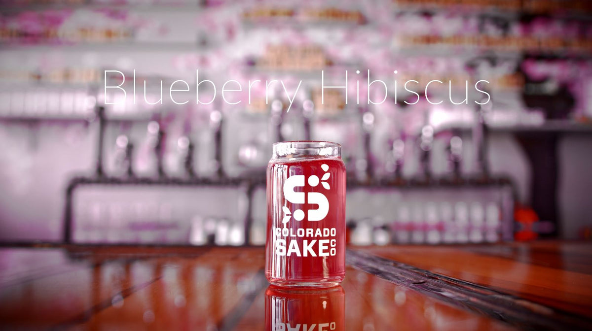 Colorado Sake Co. Blueberry Hibiscus Junmai Ginjo sake, 375ml bottle