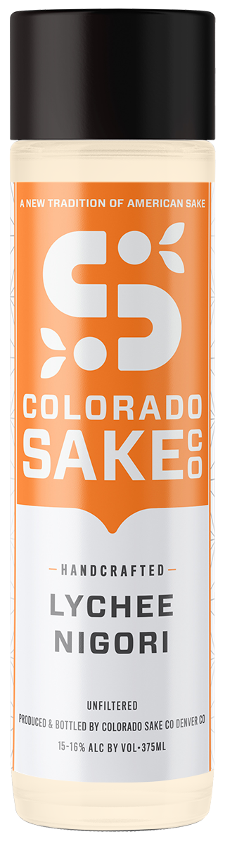 Colorado Sake Co. Lychee Nigori unfiltered sake, 375ml bottle