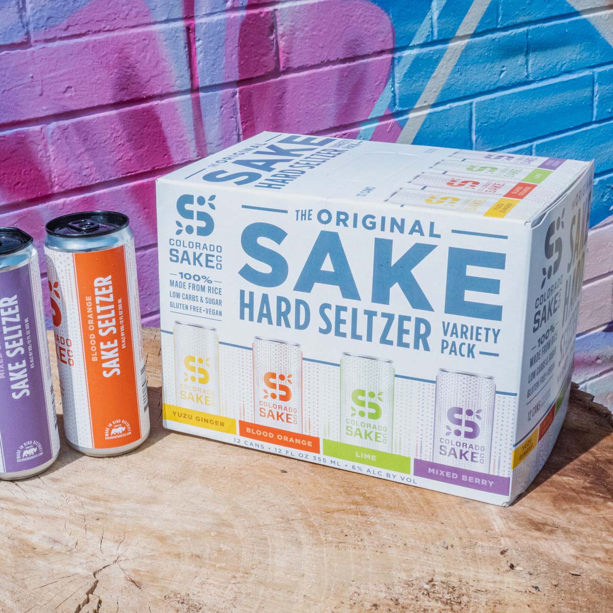 Colorado Sake Co. sake seltzer variety pack, twelve 12 fl oz cans