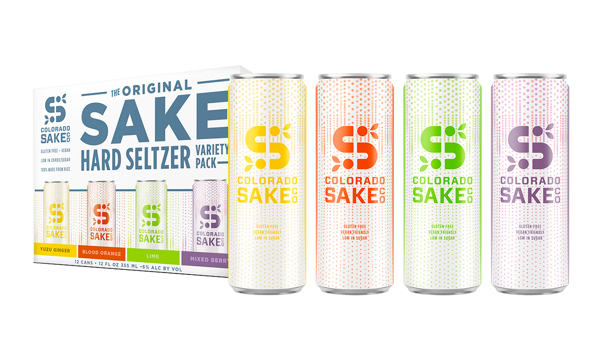 Colorado Sake Co. sake seltzer variety pack, twelve 12 fl oz cans