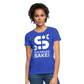 Women's T - Iconic White - royal blue