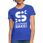 Women's T - Iconic White - royal blue