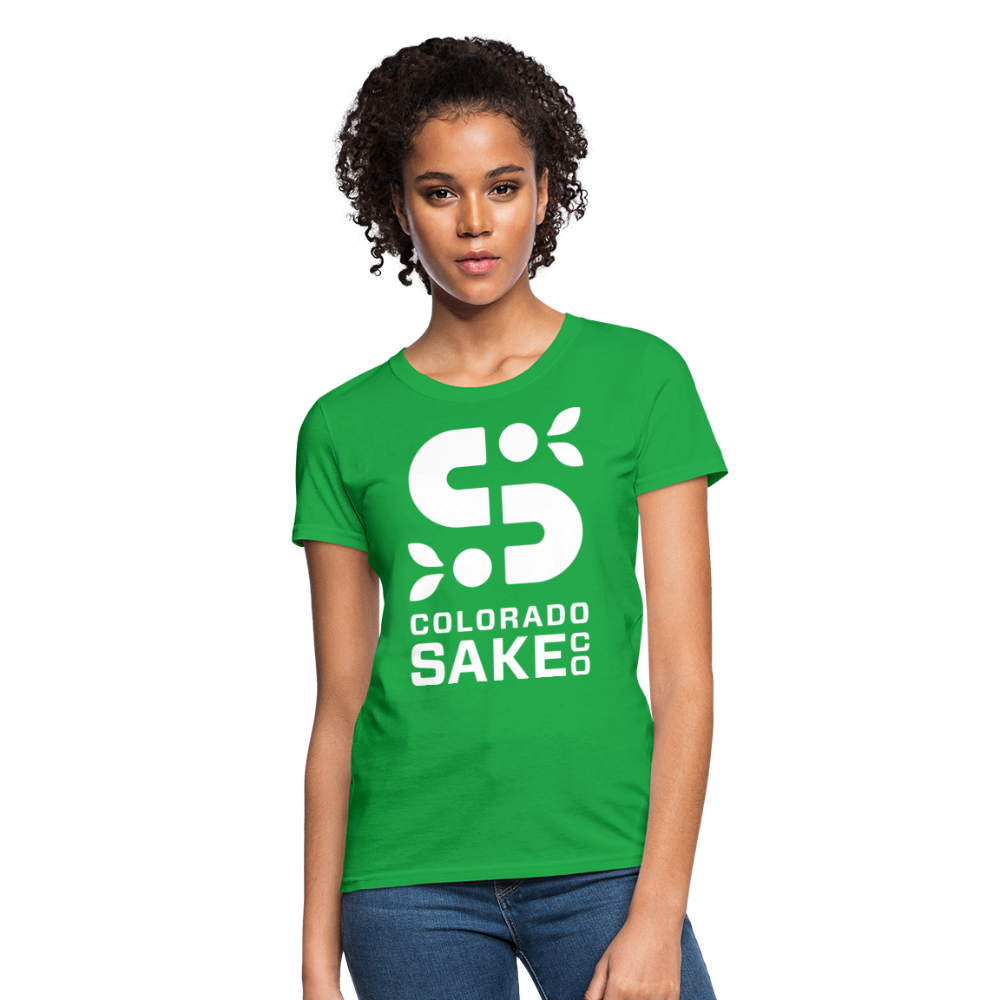 Women's T - Iconic White - bright green