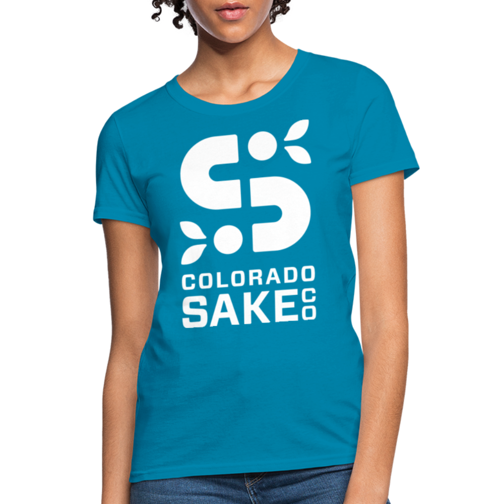 Women's T - Iconic White - turquoise