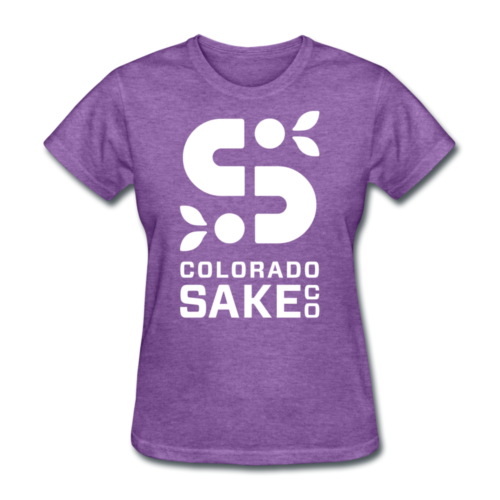 Women's T - Iconic White - purple heather