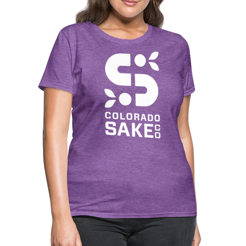 Women's T - Iconic White - purple heather