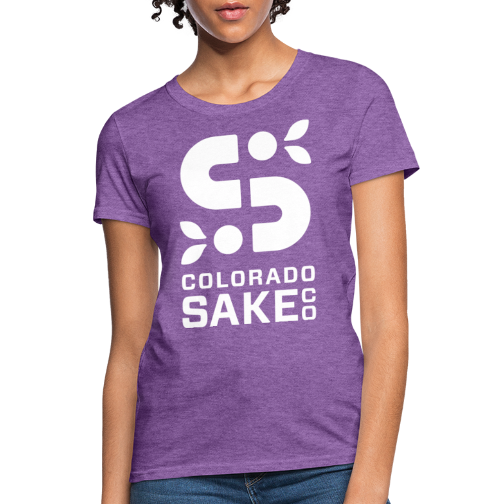 Women's T - Iconic White - purple heather