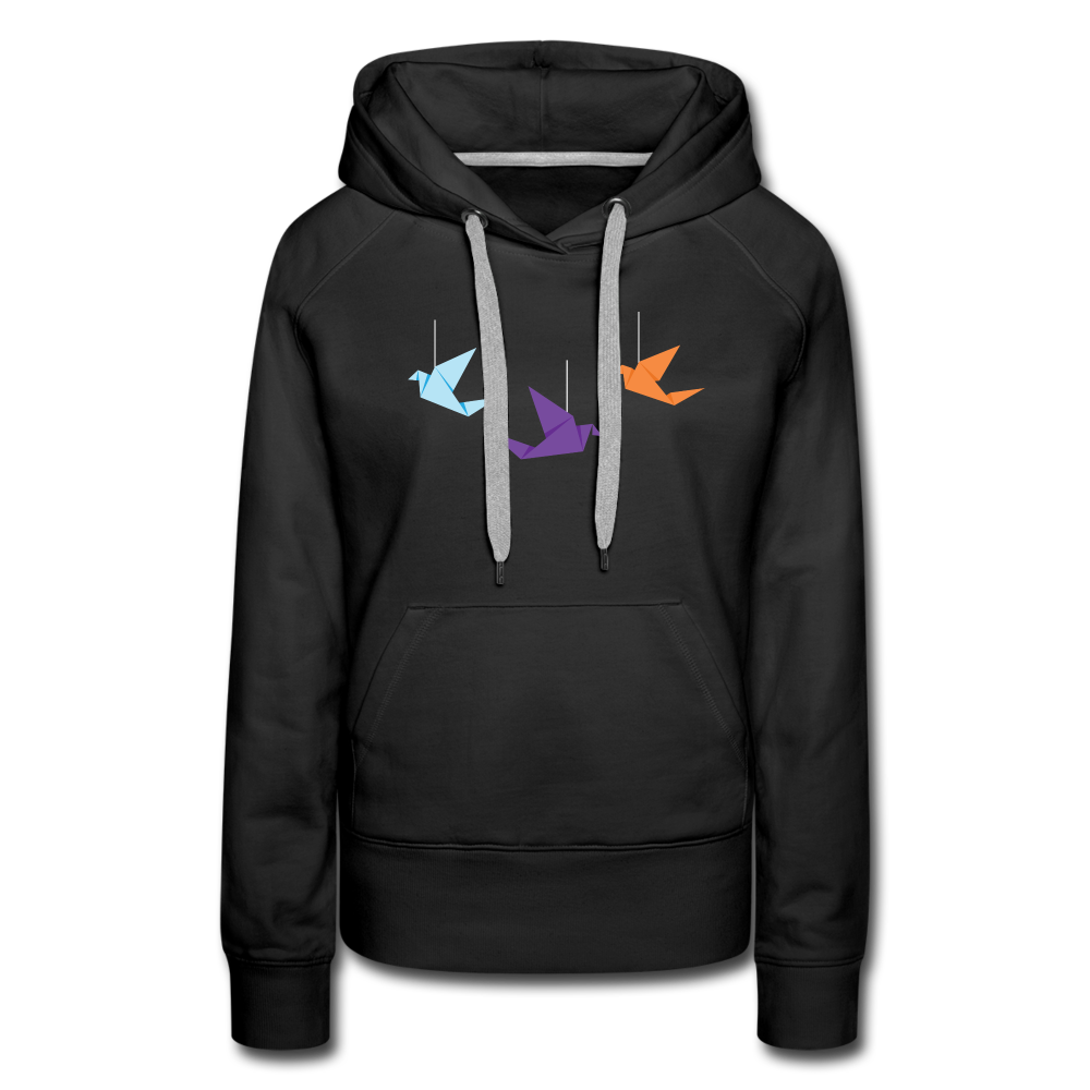 Origami Hoodie - Womens - black