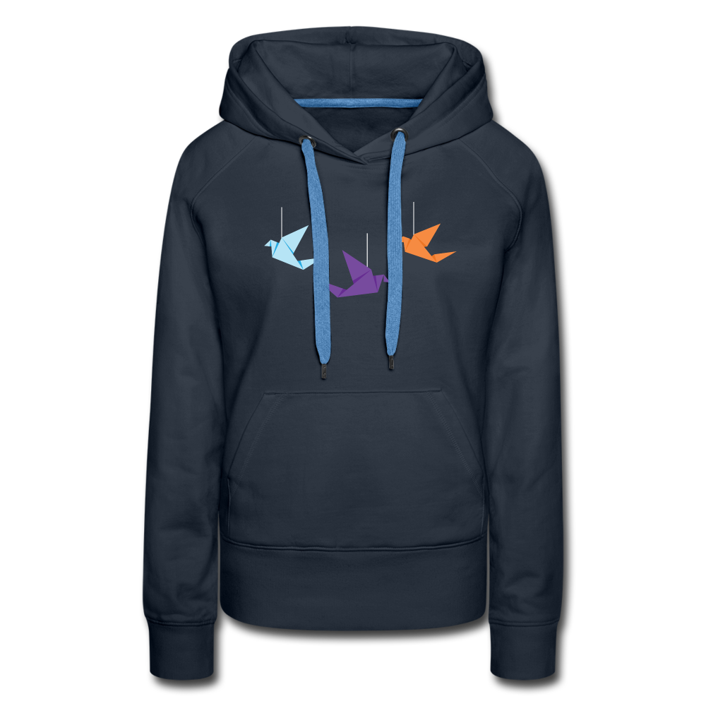 Origami Hoodie - Womens - navy