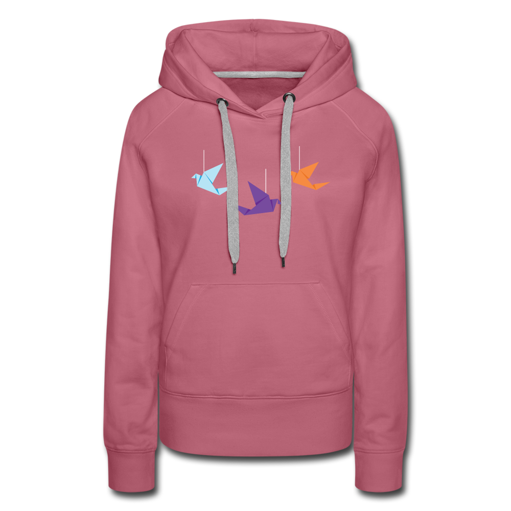 Origami Hoodie - Womens - mauve