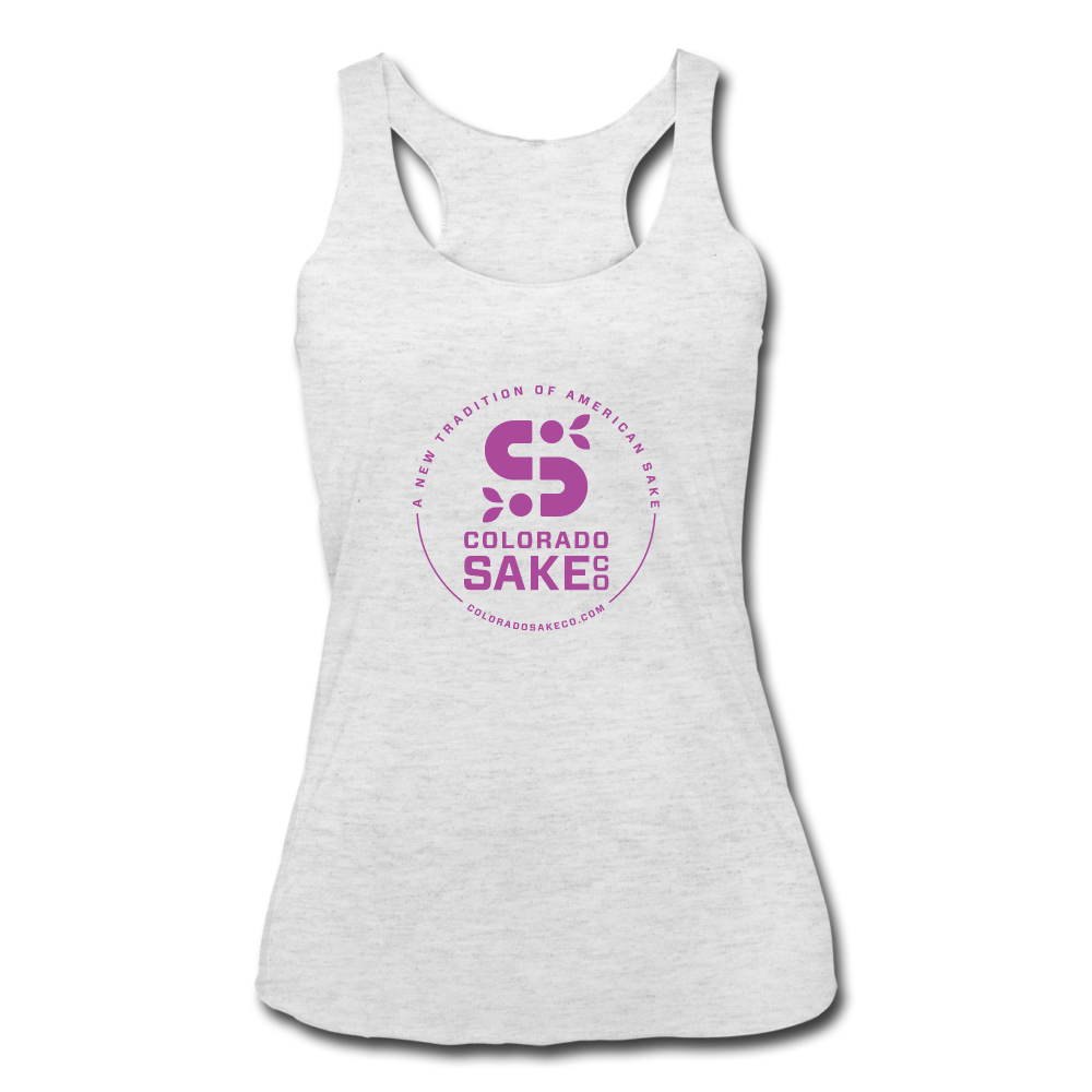 Women’s Tri-Blend Racerback Tank - heather white