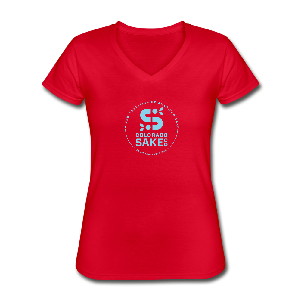 Women's V-Neck T-Shirt - red