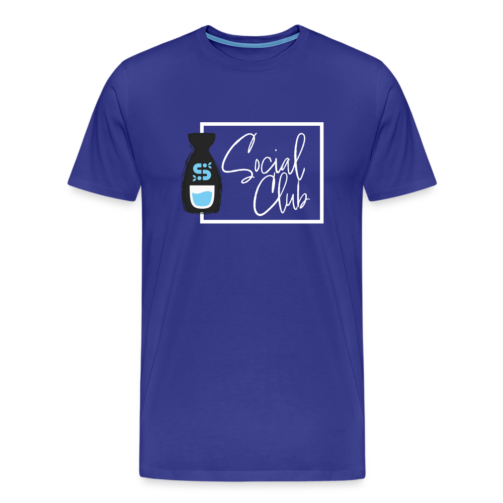 Sake Club Shirt - White Text - royal blue