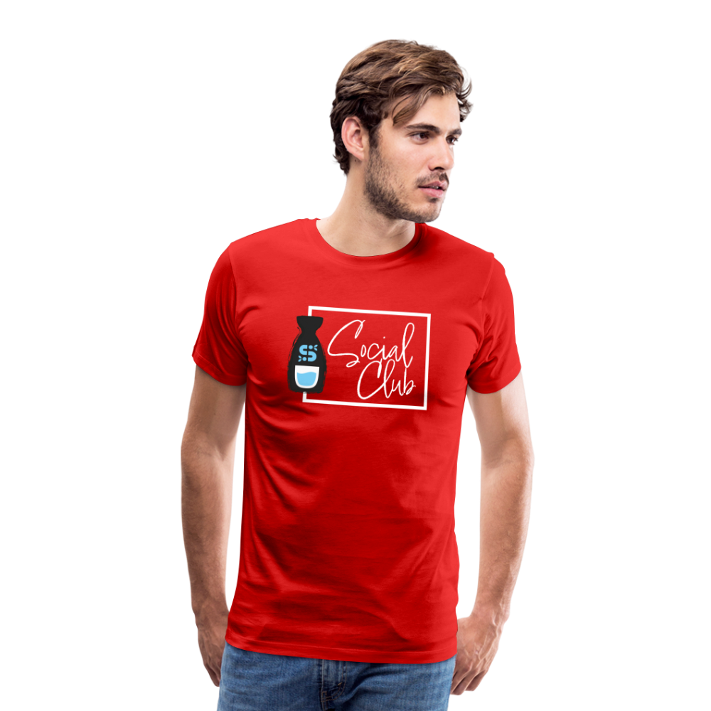 Sake Club Shirt - White Text - red