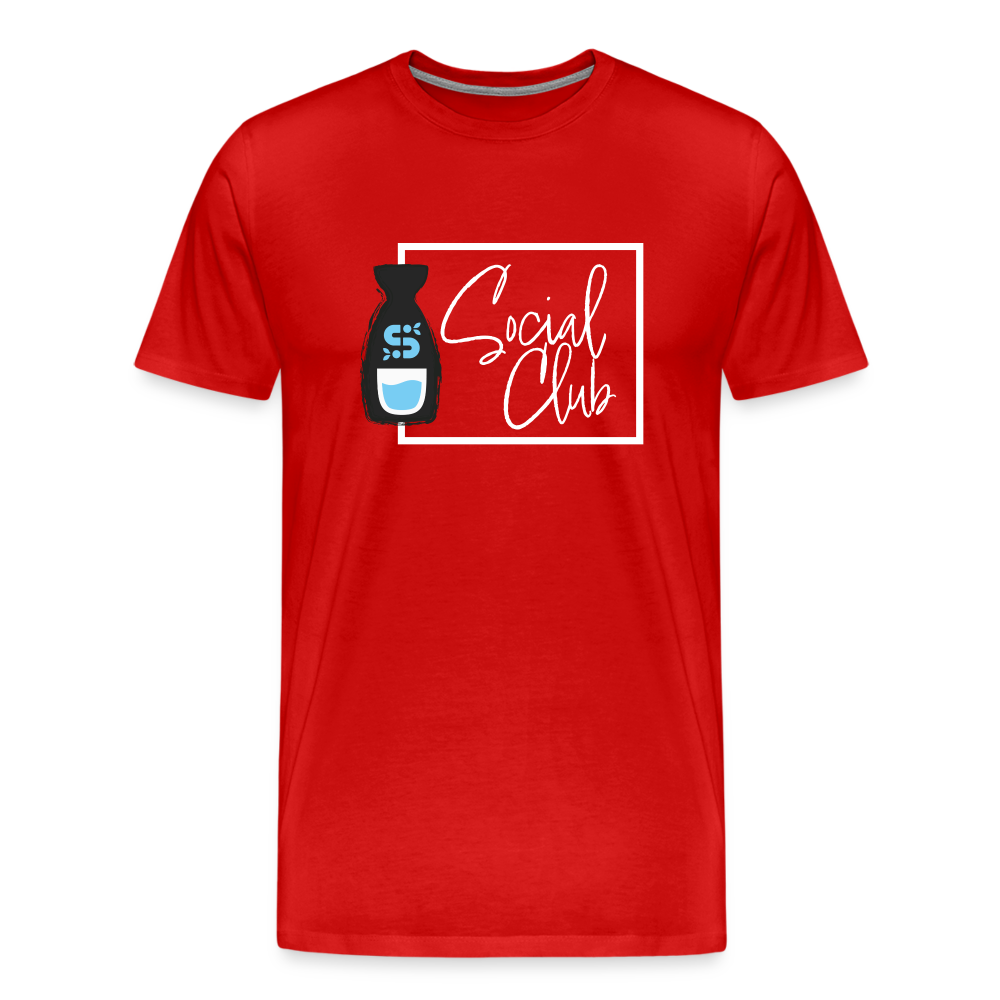 Sake Club Shirt - White Text - red