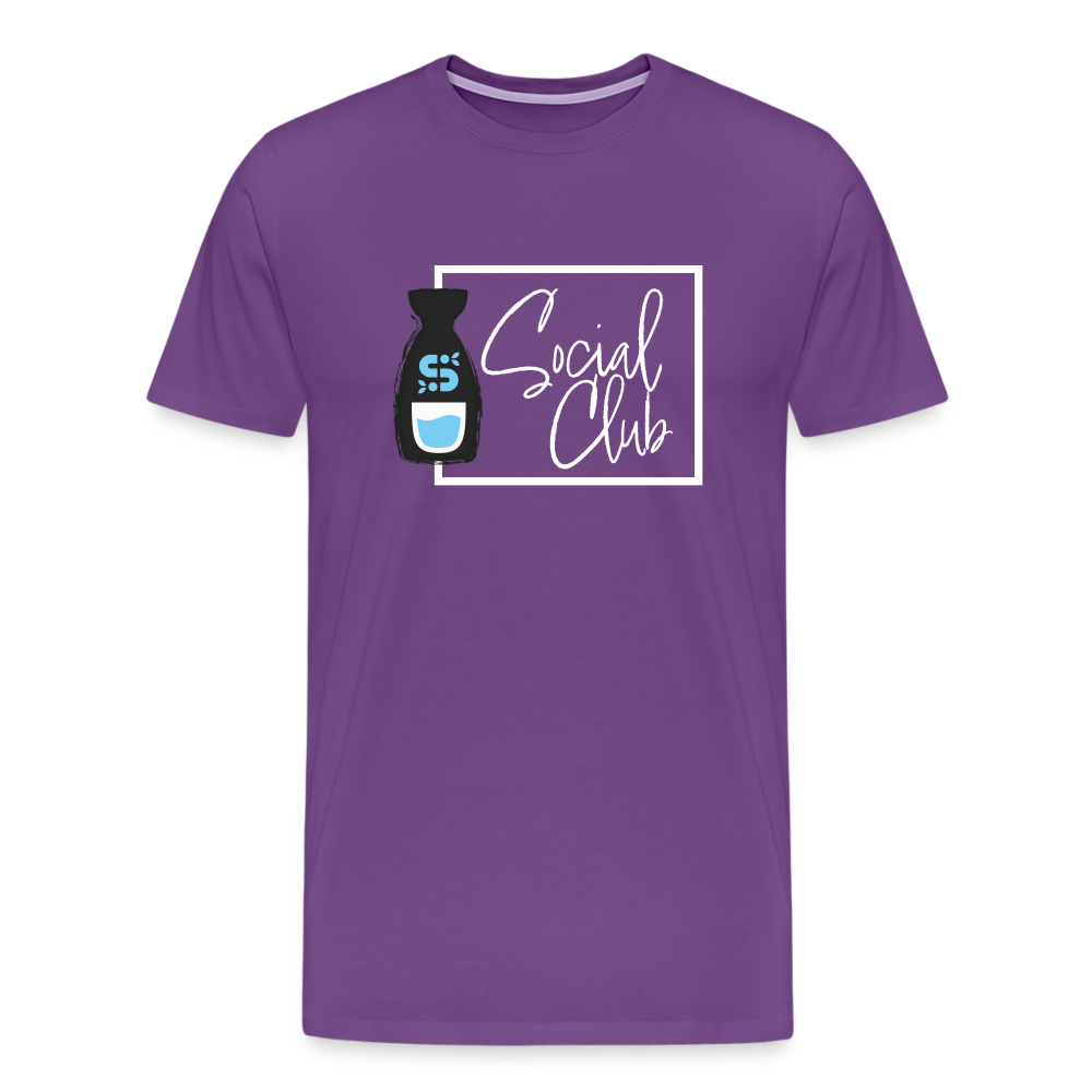 Sake Club Shirt - White Text - purple