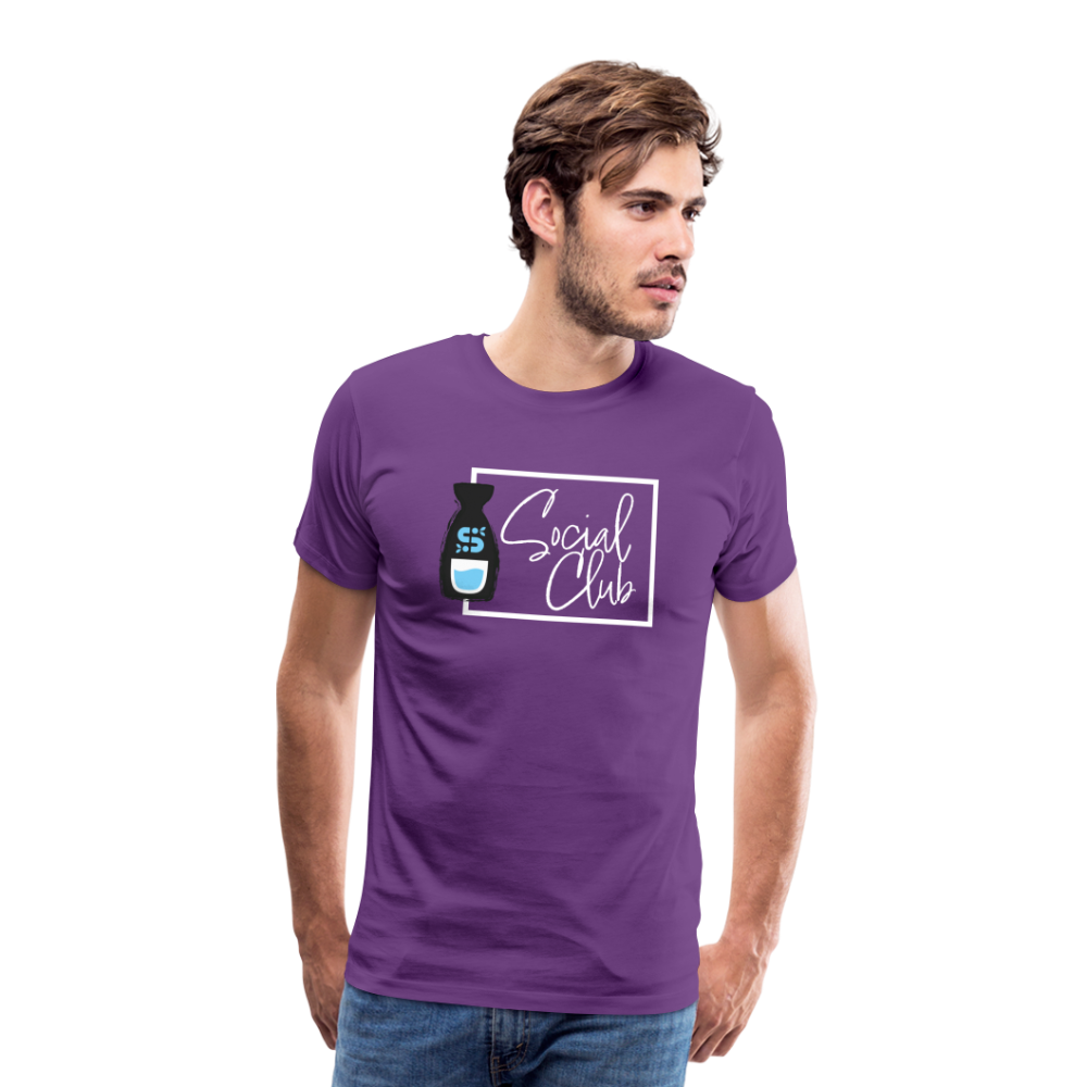 Sake Club Shirt - White Text - purple