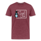 Sake Club Shirt - White Text - heather burgundy