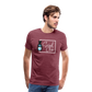 Sake Club Shirt - White Text - heather burgundy