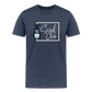 Sake Club Shirt - White Text - heather blue