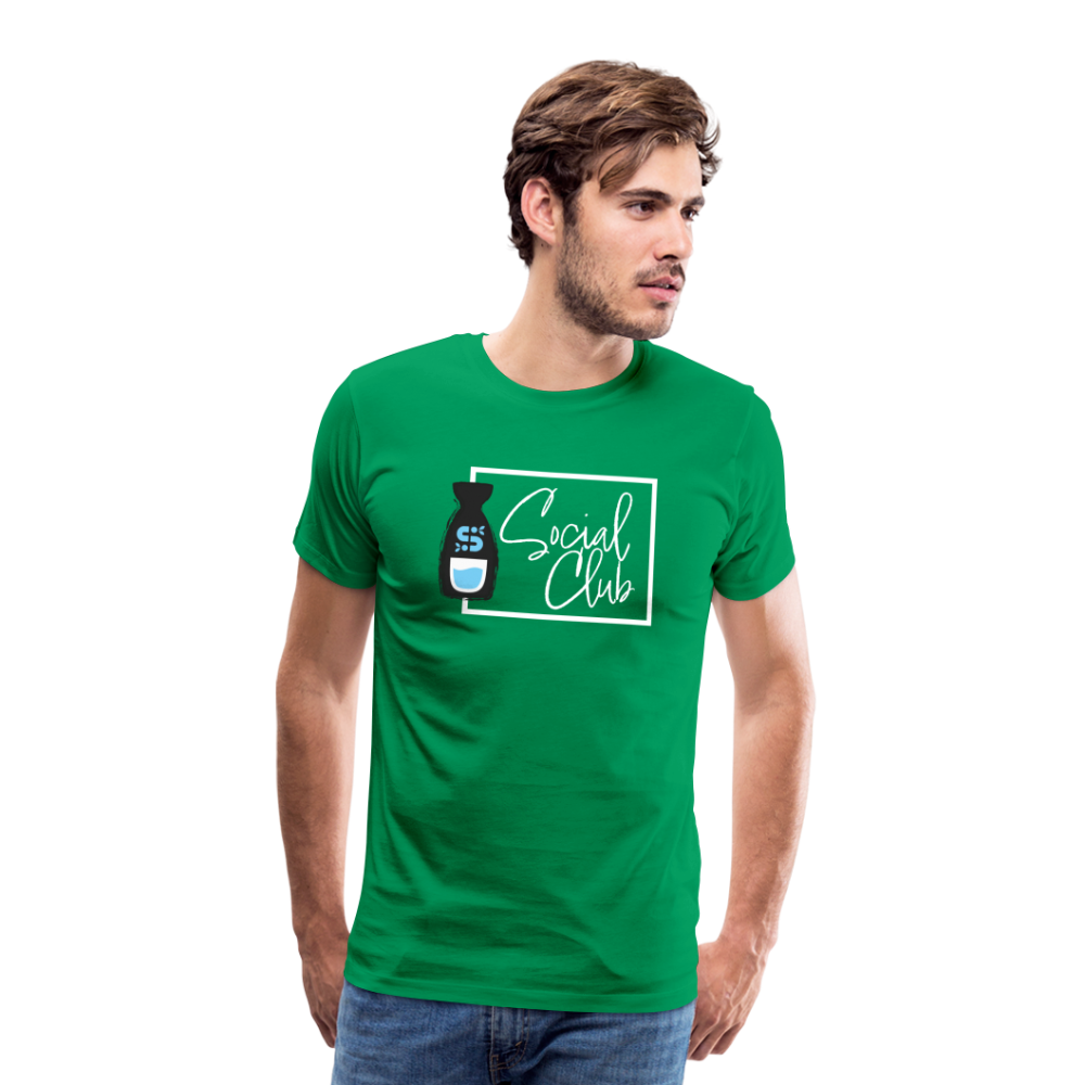 Sake Club Shirt - White Text - kelly green