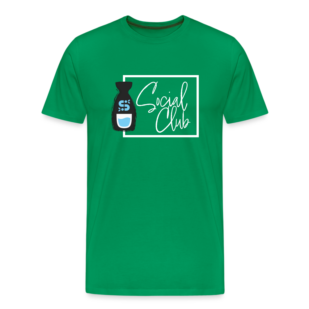 Sake Club Shirt - White Text - kelly green