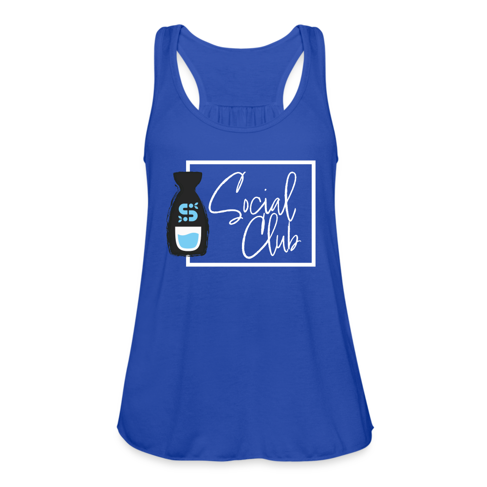 Women's Flowy Tank Top - Sake Club - royal blue