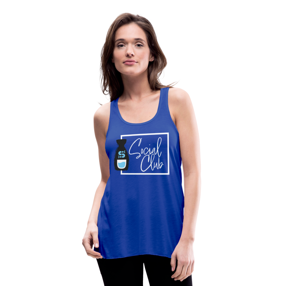 Women's Flowy Tank Top - Sake Club - royal blue