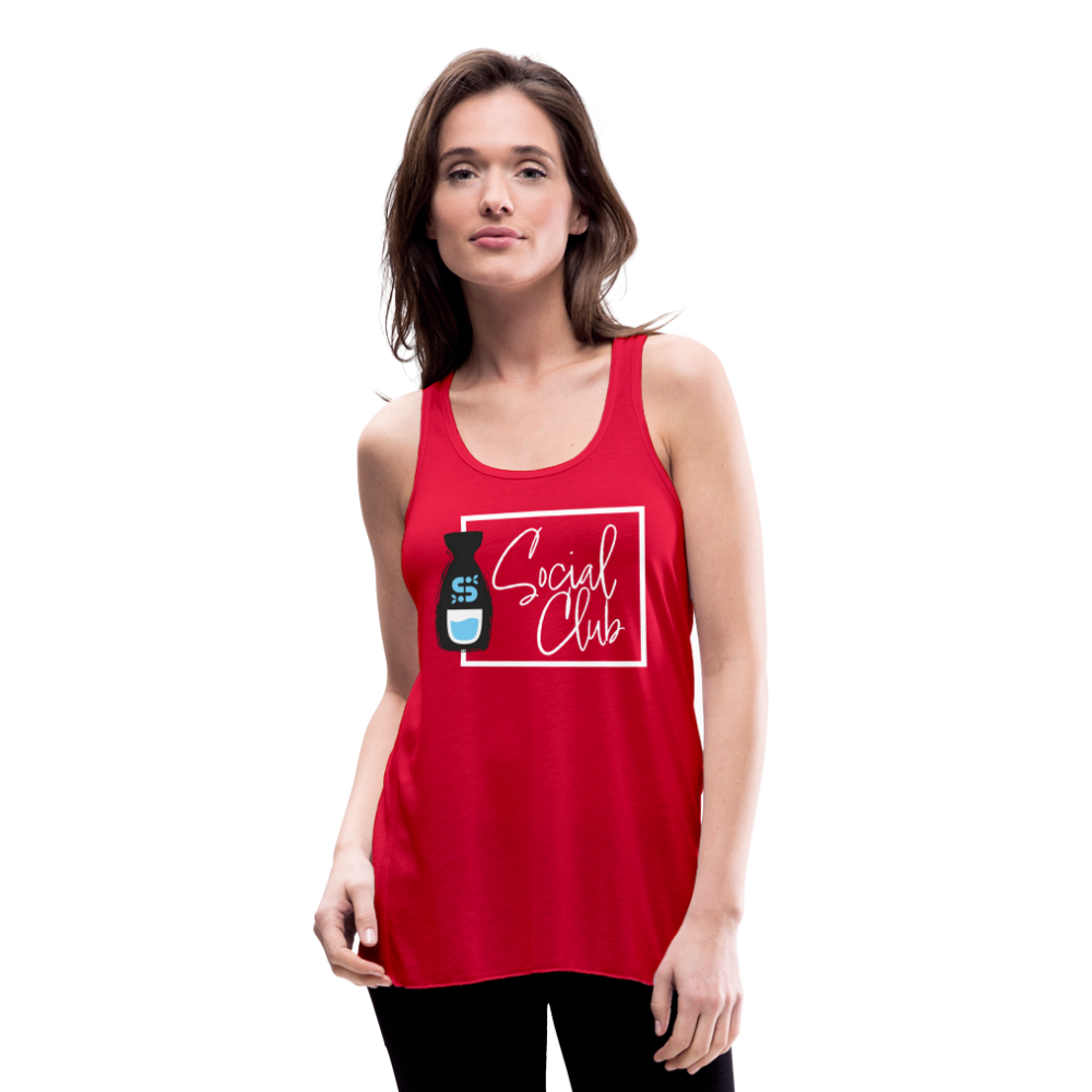 Red flowy tank sales top