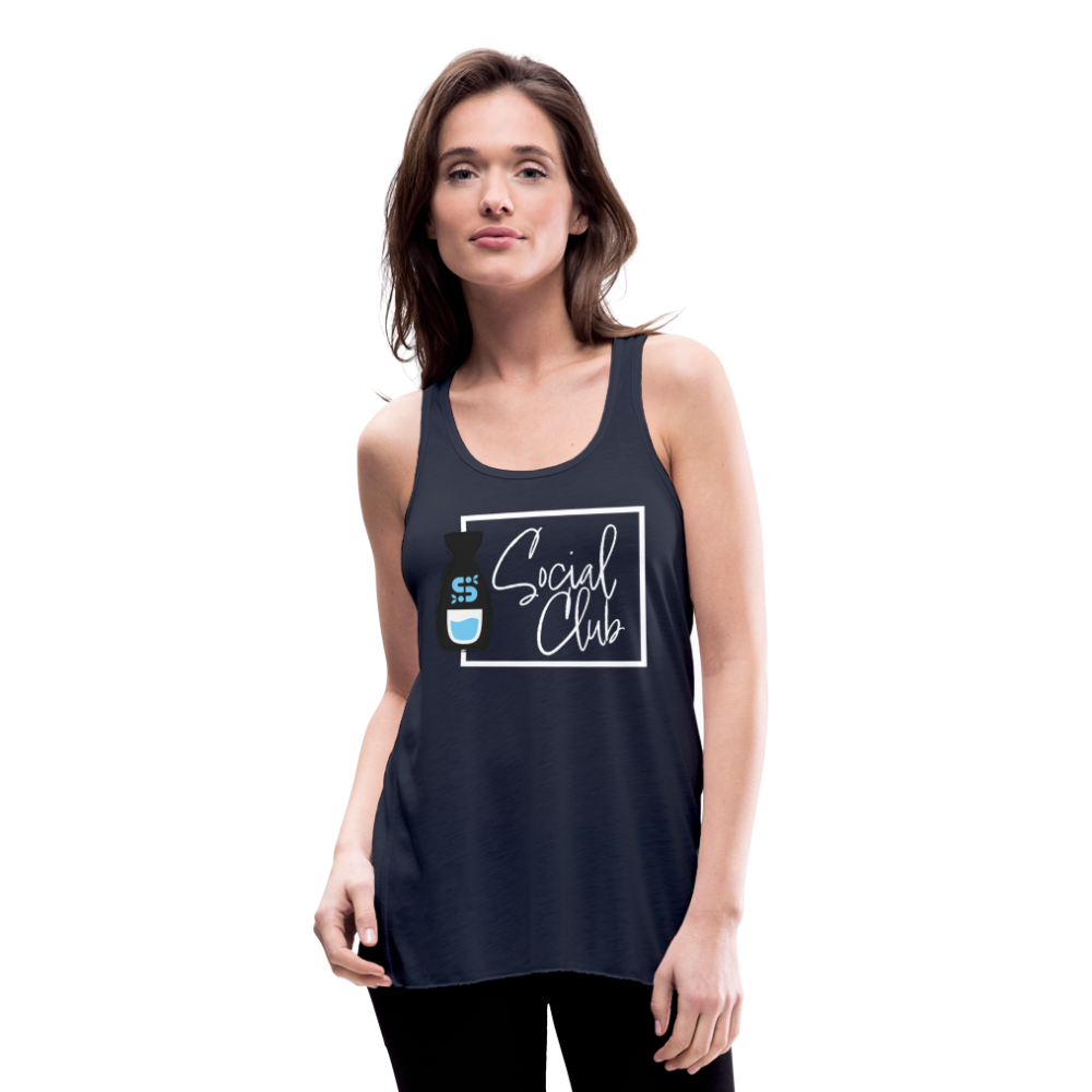 Women's Flowy Tank Top - Sake Club - navy