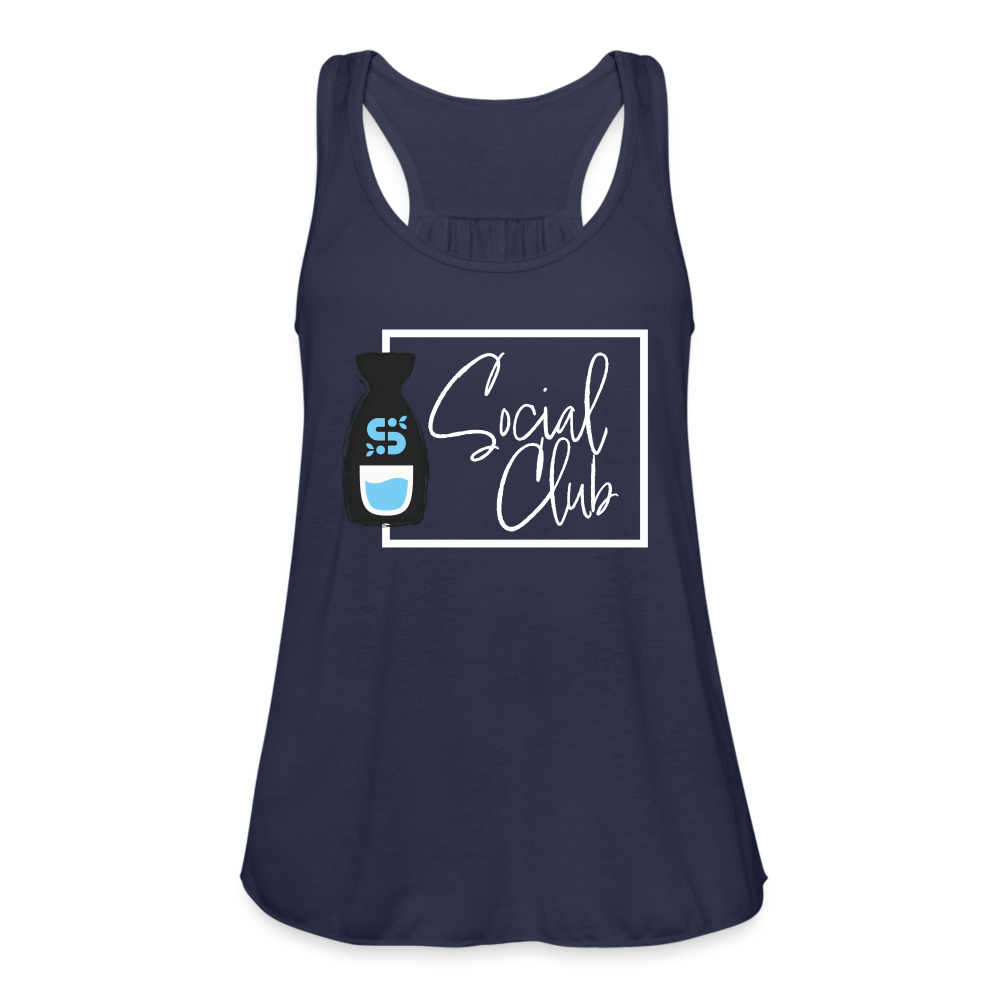 Women's Flowy Tank Top - Sake Club - navy