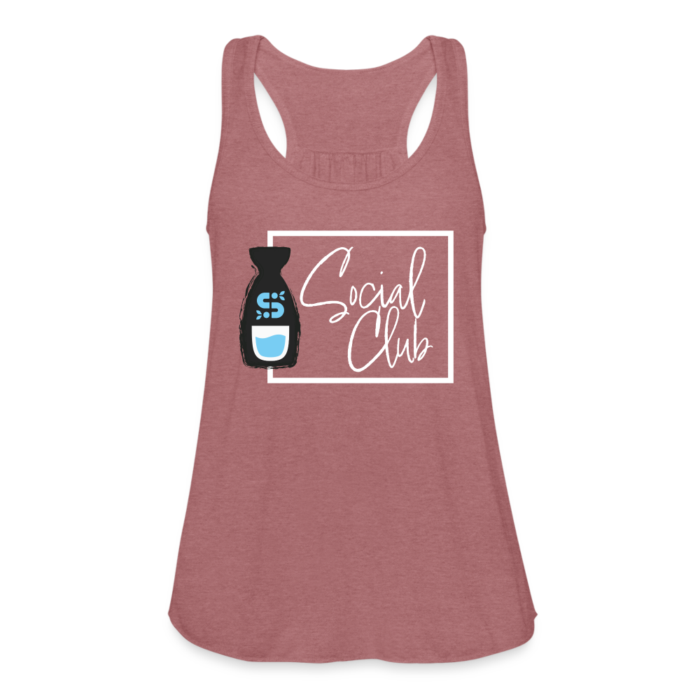 Women's Flowy Tank Top - Sake Club - mauve