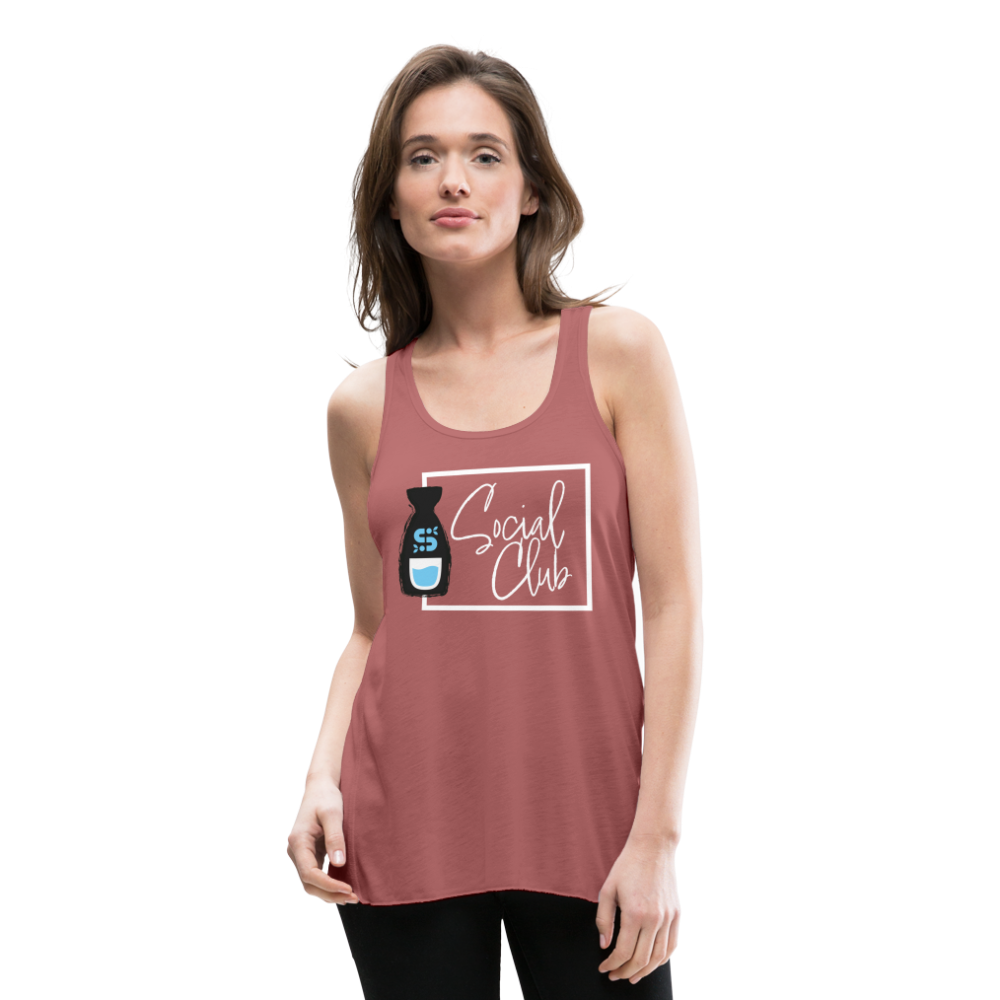 Women's Flowy Tank Top - Sake Club - mauve